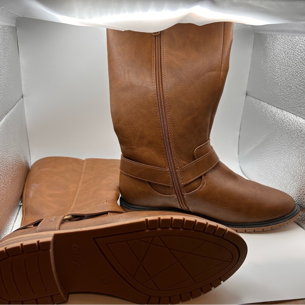 Cat & Jack Brown Heeled Boots - Picture 3 of 7